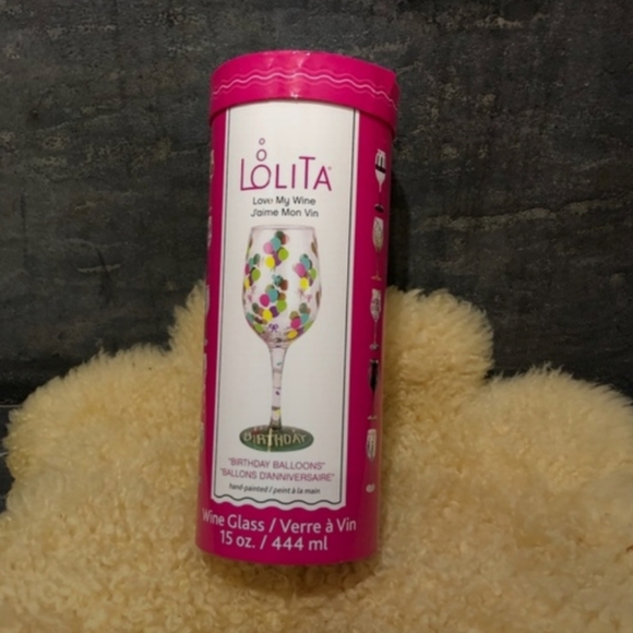 NIB Lolita “Birthday Ballons” wine glass. - Picture 2 of 2
